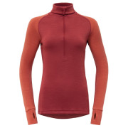 Damen-Rollkragenpullover Devold Expedition Woman Zip Neck orange Beauty/Coral