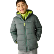 Kinder Winterjacke Regatta Junior Hooded Marizion Dark Forrest Green khaki Dark Forrest (Wild Lime)
