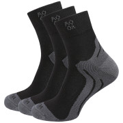 Socken MOOA Bamboo Active Mid 3-pack schwarz/grau Black/Grey