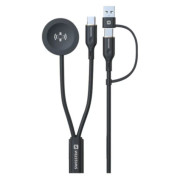 Lade- und Datenkabel Swissten Wireless magnetic charging cable 2in1 for Samsung Watch + USB-C 1,2 m