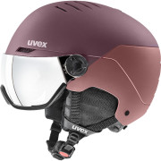 Skihelm Uvex Wanted Visor lila bramble - antique rose mat