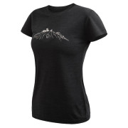 Damen-Funktionsshirt Sensor Merino Cordura Peak schwarz černá