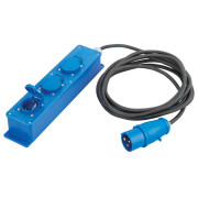 Verlängerungskabel Gimeg Elektrisches Verlängerungskabel 5 m mit 3 Steckdosen schwarz black