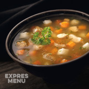 Suppe Expres menu Hühnerbrühe mit Gemüse (2 Portionen)