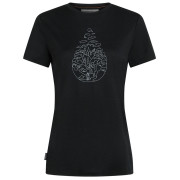 Damen-T-Shirt Icebreaker Women Merino 150 Tech Lite SS Tee Hike Path schwarz Black