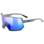 Sonnenbrille Uvex Sportstyle 235 grau Deep Space Mat / Mirror Blue