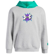 Kinder-Funktionsshirt Under Armour UA B Rival FLC Graphics Hd Mod Gray Light Heather hellgrau Mod Gray Light Heather / Geode Green / White