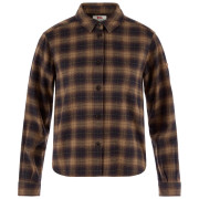 Damenhemd Fjällräven Övik Boxy Flannel Shirt W braun Black-Wood Brown