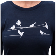Damen-Funktionsshirt mit langen Ärmeln Sensor Merino Active Songbirds