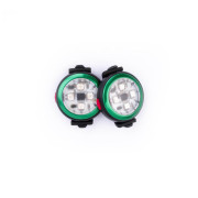 Hundelicht Curli Luumi Safety LED Lights rechargeable dunkelgrün