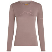 Damen-Funktionsshirt Icebreaker Women Merino 200 Oasis LS Crewe Rainer Ridge rosa Summit