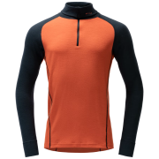 Herren-Funktionsshirt Devold Duo Active Merino 205 Zip Neck Man orange/grau Brick