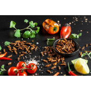 Essbare Grillen Sens Knusprig geröstete Grillen BBQ Paprika