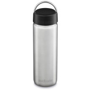Edelstahlflasche Klean Kanteen Wide w/Wide Loop Cap - brushed stainless 800 ml silber silver