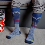 Herrensocken Darn Tough Steep Lines Otc Lightweight With Cushion