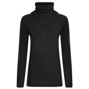 Damen-Sweatshirt Icebreaker Wom Mer 400 RealFleece Grid Pulover Hood schwarz Black