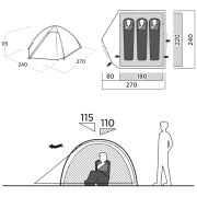 Wanderzelt Easy Camp Rondane 3 II.