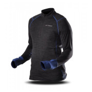 Herren-Sweatshirt Trimm Clinic grau/blau grey melange/ jeans blue