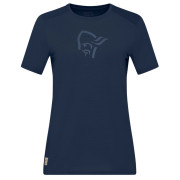 Damen-T-Shirt Norrona femund equaliser merino T-shirt dunkelblau Indigo Night