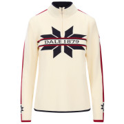 Damenpullover Dale of Norway Nåle Fem Sweater weiß/blau Offwhite Navy Red Rose