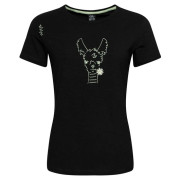 Damen-T-Shirt Chillaz Valencia Happy Alpaca schwarz Black