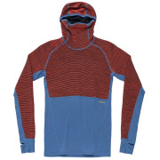 Herren Funktions-Sweatshirt Devold Tuvegga Merino Hoodie Man blau/rot CAYENNE