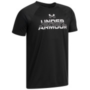 Kinder-T-Shirt Under Armour Tech Split Wordmark SS Black
