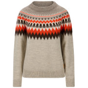 Damenpullover Dale of Norway Losna Fem Sweater beige/rot Birch Melange Coffee