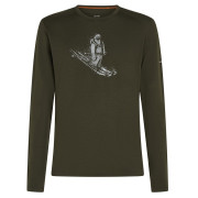Herren-Funktionsshirt Icebreaker Men Merino 200 Oasis LS Crewe SkiingYeti dunkelgrün Dk Loden