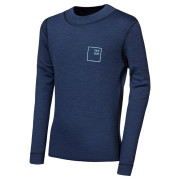 Kinder-Funktionsshirt Sensor Merino DF Logo Up Deep Blue dunkelblau Deep Blue
