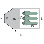 Familienzelt Pinguin Campus 3 Duralu