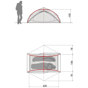 Ultraleichtes Zelt für 2 Personen Vaude Ultralight Space 2P