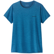 Damen-T-Shirt Patagonia Women's Capilene Cool Daily Shirt - Boardshort Logo blau Aquatic Blue - Light Aquatic Blue X-Dye