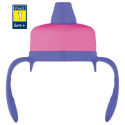 Weicher Trinkaufsatz Thermos Foogo rosa/blau