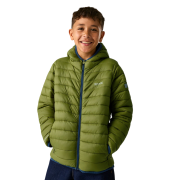 Kinder Winterjacke Regatta Junior Hooded Marizion Golden Cypress khaki Golden Cypress/Aviator Blue