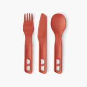 Besteckset Sea to Summit Passage Cutlery Set 3 Piece rot Spicy Orange