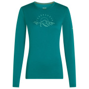 Damen-Funktionsshirt Icebreaker Women Merino 200 Oasis LS Crewe Sunrise Summit türkis Tidal Teal