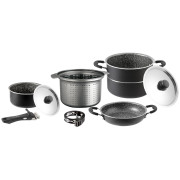 Geschirrset Brunner Pirate 7+1 22 cm schwarz