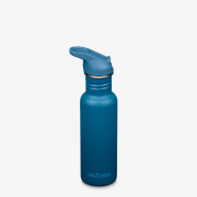 Edelstahlflasche Klean Kanteen Classic Narrow 18oz (w/Flip Seal Sport) blau Corsair