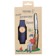 Klappmesser Opinel VRI N°07 My first buk + pouzdro na opasek braun