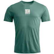 Herren-Funktionsshirt Ortovox 120 Cool Tec Abstract türkis Arctic Grey