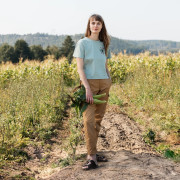 Damen-T-Shirt Fjällräven Fjällblomster Logo T-shirt W