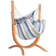 Schaukelstuhl mit Ständer La Siesta Udine Outdoor blau/weiß sea salt