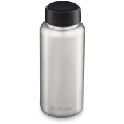 Edelstahlflasche Klean Kanteen Wide w/Wide Loop Cap - brushed stainless 1182 ml silber silver