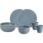Geschirrset Brunner Dolomit Set tete-a-tete blau Dolomit Blue