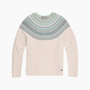 Damenpullover Royal Robins Westlands Fairisle Crew beige Chalk Htr Manzanita Pt