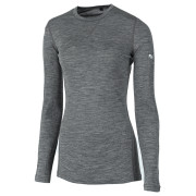 Damen-T-Shirt Zulu Merino 160 Long grau GrayMelange
