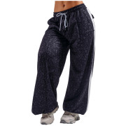 Damen-Jogginghosen Nebbia Baggy Leopard Sweatpants Primal schwarz BLACK LEOPARD