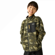 Kinder-Funktions-Sweatshirt Regatta Junior Frankie Warm Fleece Bark Green Camo