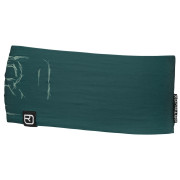 Stirnband Ortovox 120 Tec Logo Headband dunkelgrün dark pacific